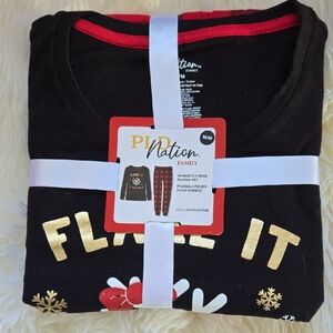 New Never Worn Black and Red Women's Pajama Set